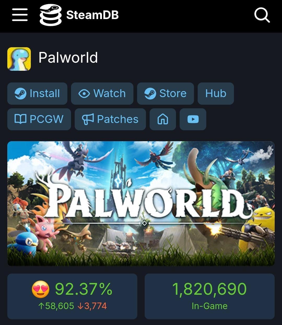 Palworld on Steam Gaming