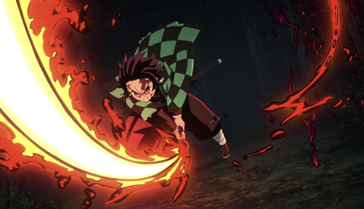 Tanjiro fighting